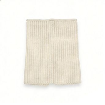 Womens Windproof Ribbed Knit Neck Warmer Split Layerable Style 12×12 Inches