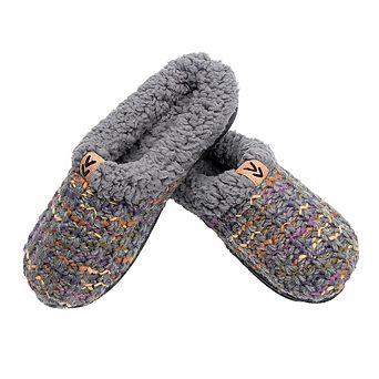 Roxoni Women’s Tight-Knit Clog Slippers Fleece Trim, Cushioned Insole & Non-Slip Sole