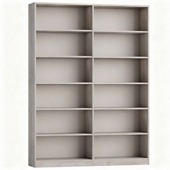 6 tier Wide Bookshelf: Sturdy, Durable, Waterproof, Scratch-Resistant for Home