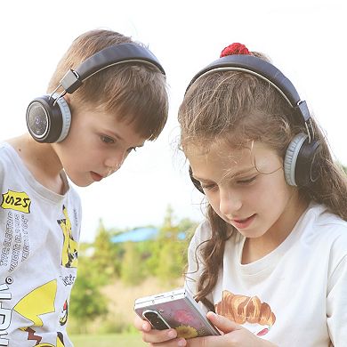 MEE audio KidJamz Share (2 Pack) Wireless Headphones for Kids w/ Multipoint Connection & LED Lights