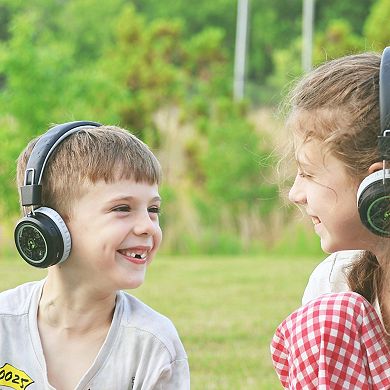 MEE audio KidJamz Share (2 Pack) Wireless Headphones for Kids w/ Multipoint Connection & LED Lights