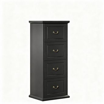 4-Drawer Rustic File Cabinet for A4/Letter Size