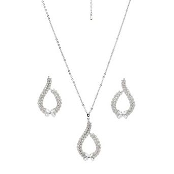 AGP PARIS Ethereal Bow-shaped Earrings and Necklace set