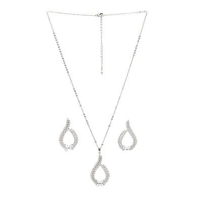 AGP PARIS Ethereal Bow-shaped Earrings and Necklace set