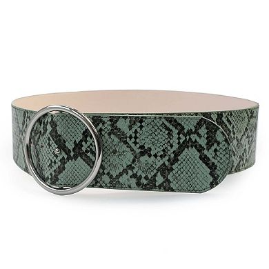 AGP PARIS Snake Print Dual Buckle Belt