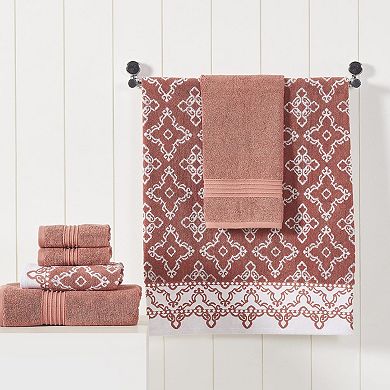 6 Piece Cotton Towel Set: 2 Bath, 2 Hand, 2 Washcloths
