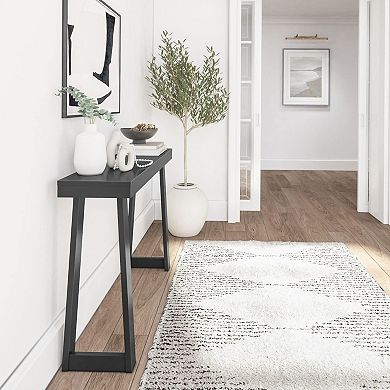 46-Inch Solid Pine Wood Living Room Entryway Console Table