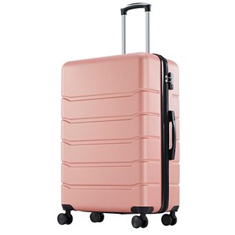 24" Lightweight ABS Hardside Spinner Suitcase with Dual Compartments, TSA Lock
