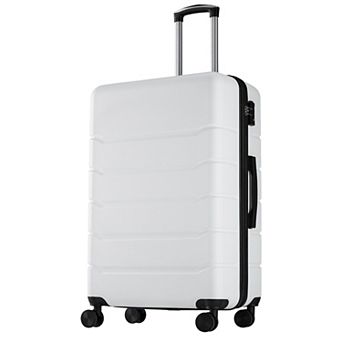 24" Lightweight ABS Hardside Spinner Suitcase with Dual Compartments, TSA Lock