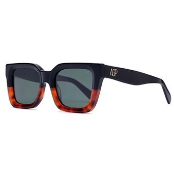 AGP PARIS Two-Tone Geometric Edge Acetate Sunglasses