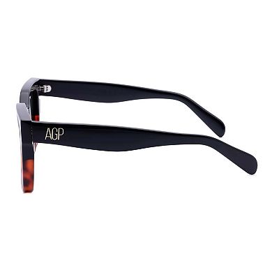 AGP PARIS Two-Tone Geometric Edge Acetate Sunglasses