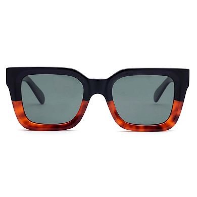 AGP PARIS Two-Tone Geometric Edge Acetate Sunglasses