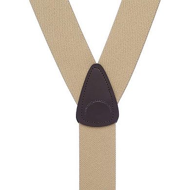 Suspender Store 1.5" Elastic Trigger Snap Suspenders - Tan