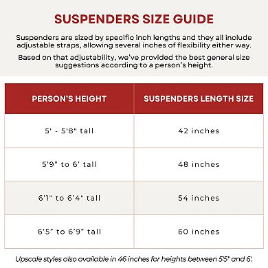 Suspender Store 1.5" Elastic Trigger Snap Suspenders - Tan