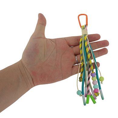 Beaded Knotted Lanyard Handbag Charm 1 Pc