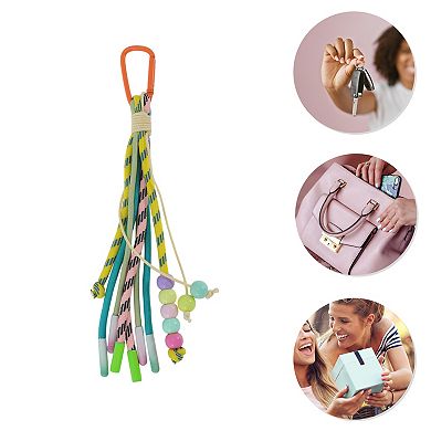 Beaded Knotted Lanyard Handbag Charm 1 Pc