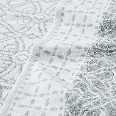 6-Piece Cotton Towel Set - Soft, Absorbent, Quick Dry, Reversible Jacquard Design