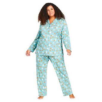 Avenue Women's Plus Size Button Through Sleep Top