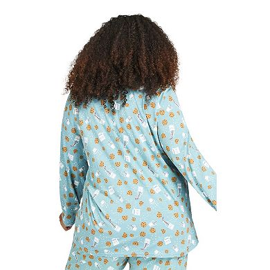 Avenue Women's Plus Size Button Through Sleep Top