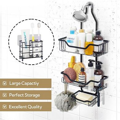 Bathroom Caddy with Toothbrush Holder
