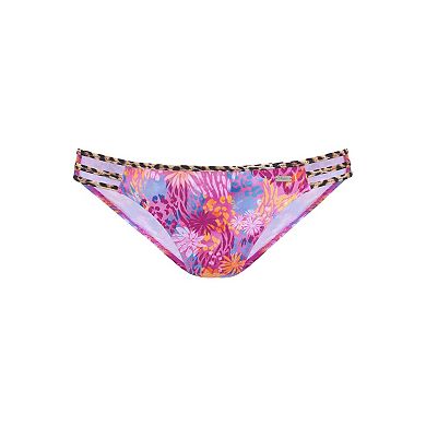 Lascana Women's Leopard Floral Classic Bikini Bottom