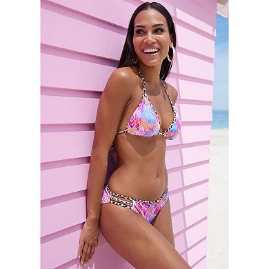 Lascana Women's Leopard Floral Classic Bikini Bottom