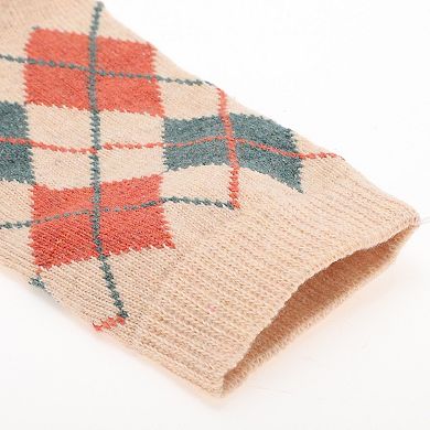 Women's Plaid Pattern Winter Warm Socks Multicolor 5 Pair