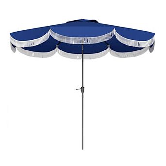 8.8 ft Patio Umbrella with Crank and Tilt, 8 Ribs Outdoor Market Table Umbrella