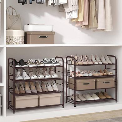 Bronze Adjustable Tilt Angle Shoe Rack