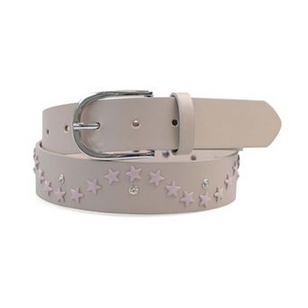 AGP PARIS Modern White Belt with Star Motif
