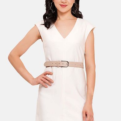 AGP PARIS Modern White Belt with Star Motif