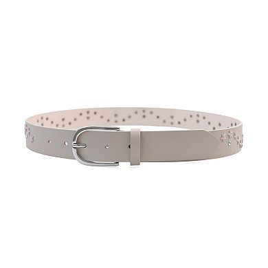 AGP PARIS Modern White Belt with Star Motif