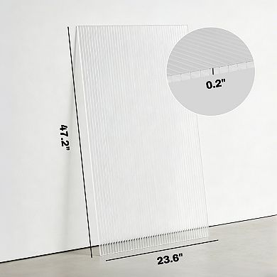 Polycarbonate Greenhouse Panels UV Protected 10 Pack,