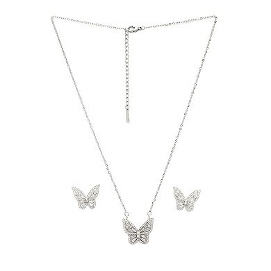 AGP PARIS Whimsy Butterfly Earrings and Necklace Set