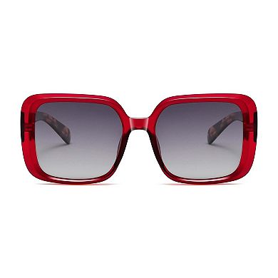 AGP PARIS Sophisticated Square Polarized Acetate Sunglasses