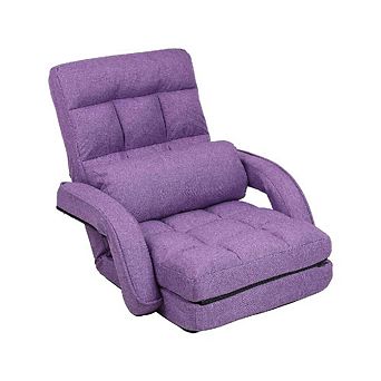 Indoor Floor Chair With Detachable Cushion