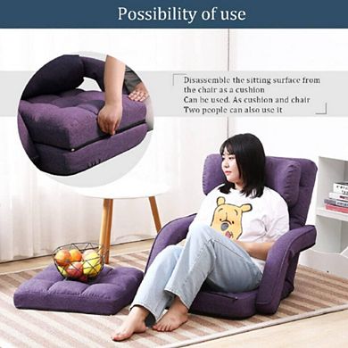 Indoor Floor Chair With Detachable Cushion