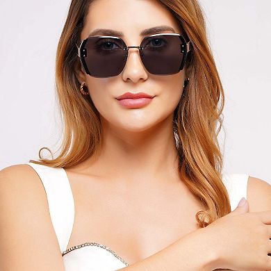 AGP PARIS Bold Square Acetate Sunglasses