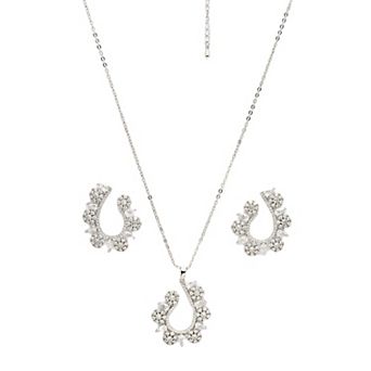AGP PARIS Dainty Floral Earrings and Necklace set