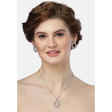 AGP PARIS Dainty Floral Earrings and Necklace set