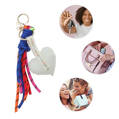 Stylish Hearts Tassels Handbag Charm 1 Pc