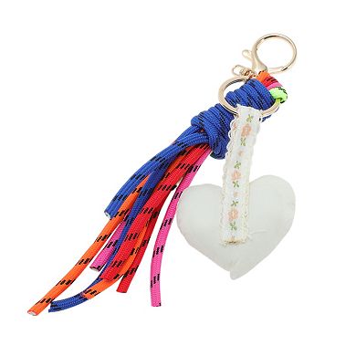 Stylish Hearts Tassels Handbag Charm 1 Pc