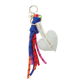Stylish Hearts Tassels Handbag Charm 1 pc