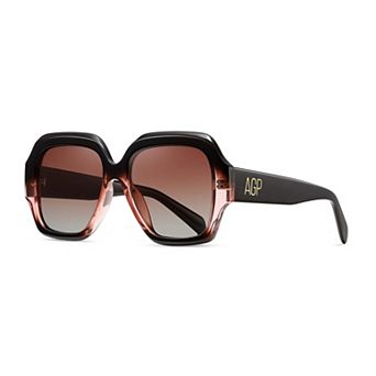 AGP PARIS Retro Square Polarized Acetate Sunglasses