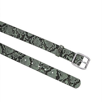 AGP PARIS Exotic Snake Print Belt