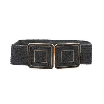 AGP PARIS Chic Black Hook Buckle Belt