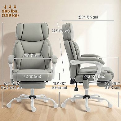 HOMCOM Massage Office Chair with Heat Reclining Function