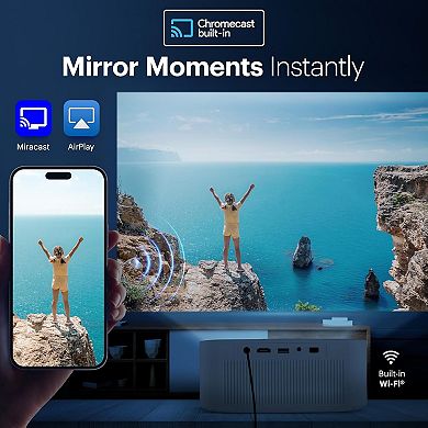 Kodak FLIK X20 Full HD Smart Projector Kit with 100" Screen, Tripod, Remote, Wi-Fi, EVA Case