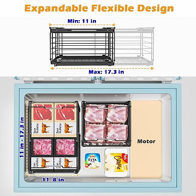 4 Stackable Metal Bins for Vertical Freezer Storage