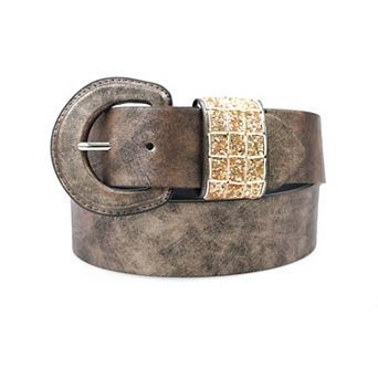 AGP PARIS Luxe Glitter Circular Buckle Belt